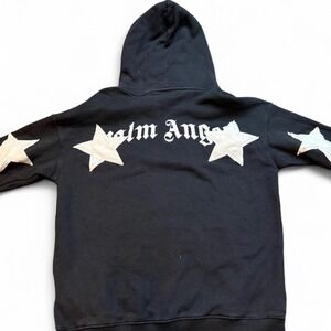 Palm Angels black Star streetwear hoodie sweatshirt size medium